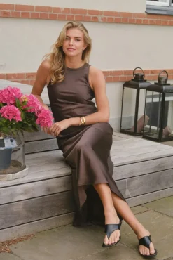 Best Celinie Heavy Sateen Dress 165621 Kjoler