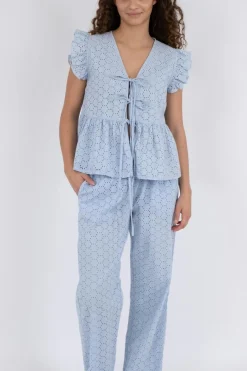 Outlet Claira Broiderie Pants Bukser, Jeans & Leggings