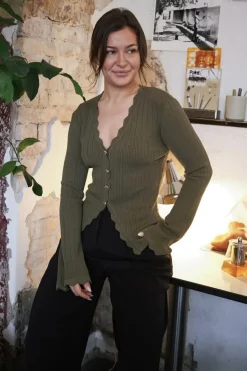 Neo Noir Bluser & Skjorter|Ammevenligt Tøj<Clara Stitch Knit Blouse 164484