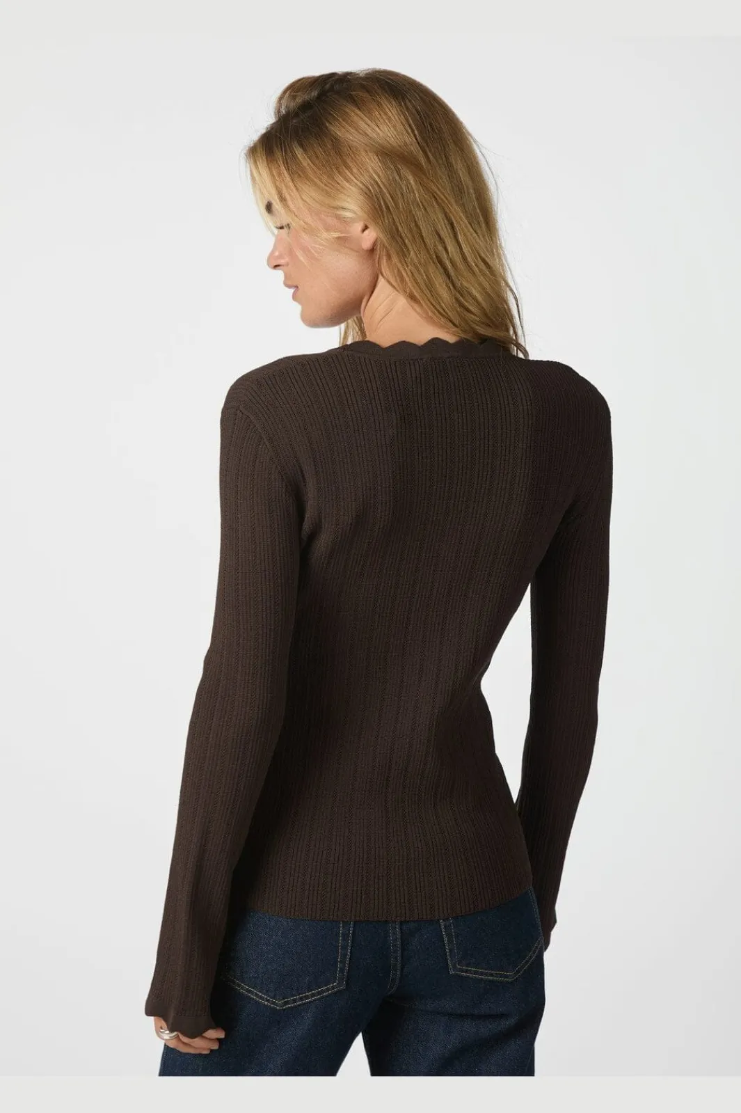 Neo Noir Bluser & Skjorter|Ammevenligt Tøj<Clara Stitch Knit Blouse 164484