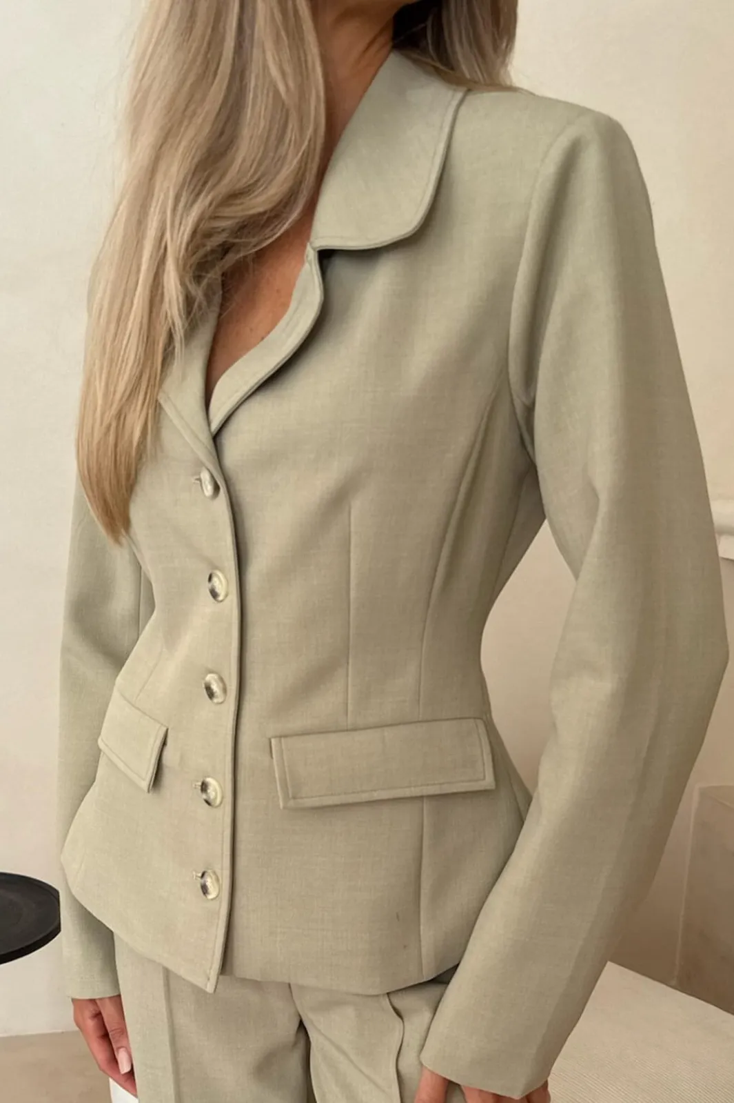 New Claraic Blazer A23904 Sæt 🛍️|Jakkesæt