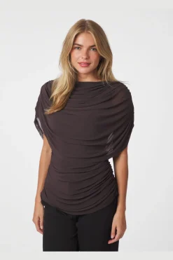 Neo Noir T-Shirts & Toppe<Cottuna Drapy Mesh Top 167205