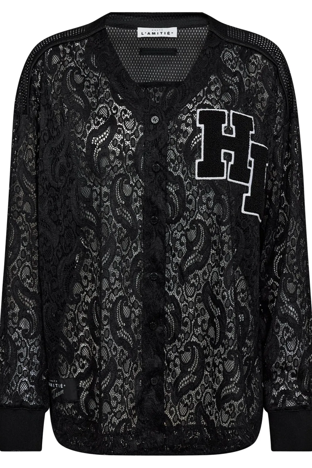 Sale Court Ls Lace Tee HL10529 Bluser & Skjorter|Ammevenligt Tøj
