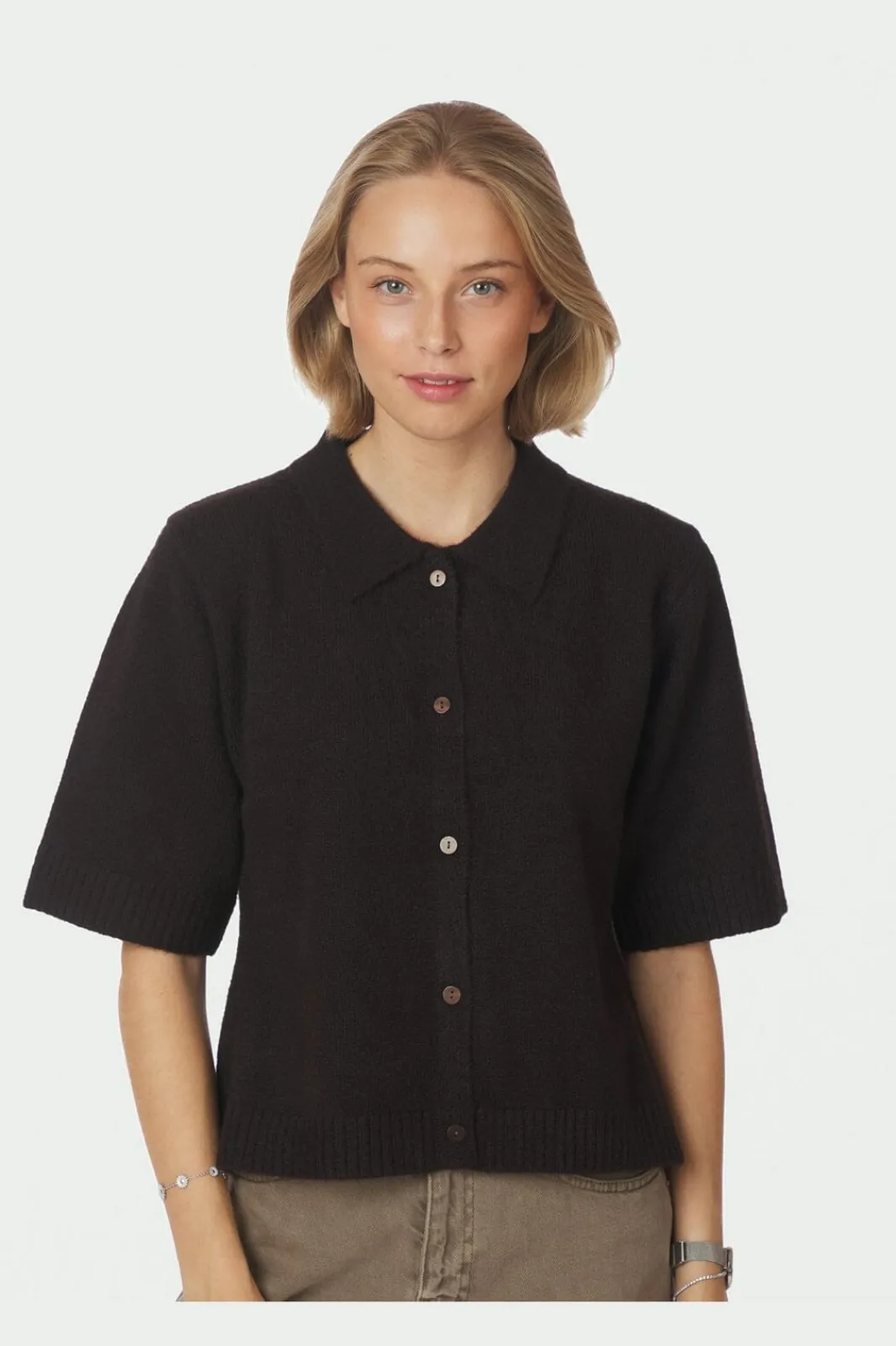 Neo Noir Bluser & Skjorter|Ammevenligt Tøj<Cunna Knit Blouse 166251