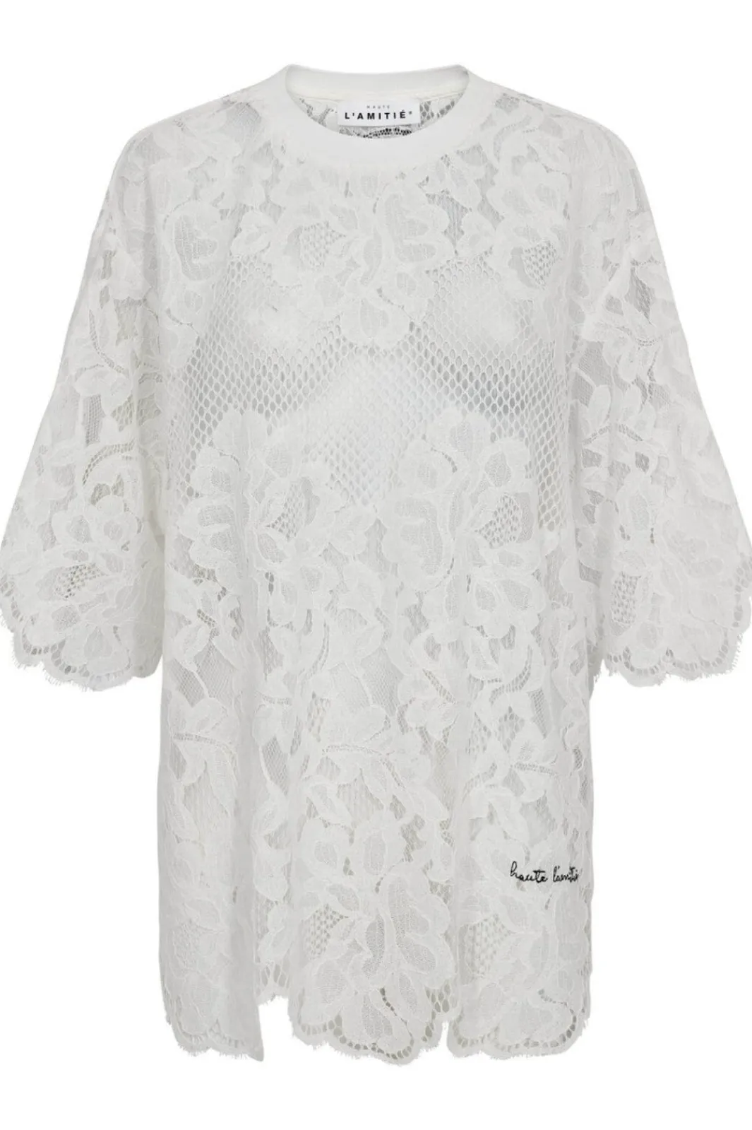 Haute L'Amitié T-Shirts & Toppe<Curvey Lace Hem Tee HL10222