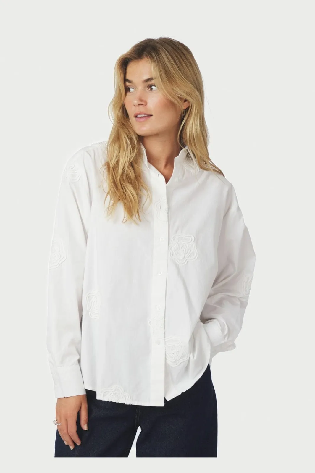 New Dalma Dori Emb Shirt 166746 Bluser & Skjorter|Ammevenligt Tøj