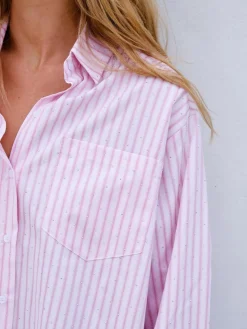 Online Dalma Soft Stripe Stone Shirt 166553 Bluser & Skjorter|Ammevenligt Tøj