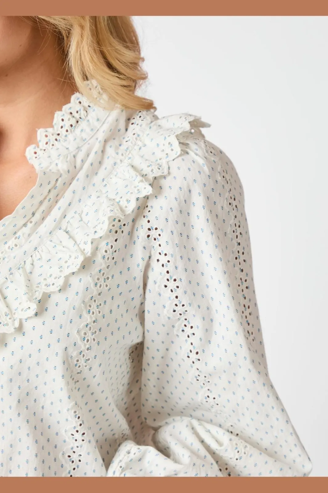 Discount Degas Embroidery Blouse 163440 Bluser & Skjorter|Ammevenligt Tøj