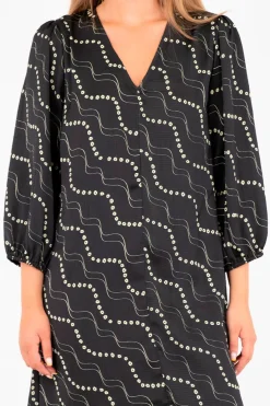 Online Delfina Flower Stripe Dress Kjoler