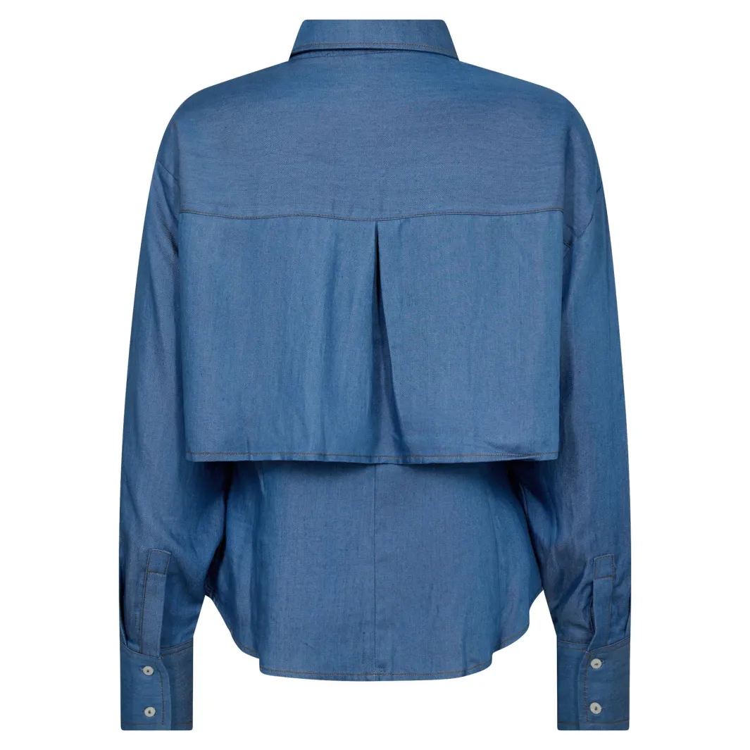 Co´Couture Bluser & Skjorter|Ammevenligt Tøj<Denimcc Double Layer Shirt 35741
