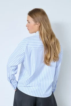 Online Devincc Stripe Tie Shirt 45018 Bluser & Skjorter|Ammevenligt Tøj