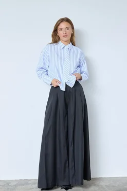 Online Devincc Stripe Tie Shirt 45018 Bluser & Skjorter|Ammevenligt Tøj