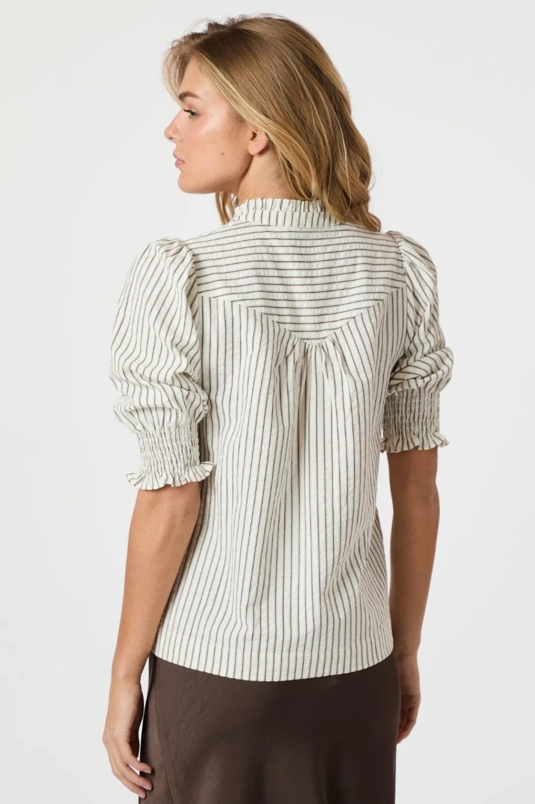 Neo Noir Bluser & Skjorter<Diana Crepe Stripe Blouse 165203