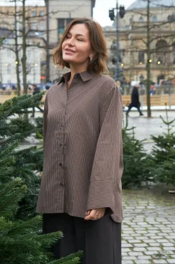 Neo Noir Bluser & Skjorter|Ammevenligt Tøj<Dita Striped Line Shirt 166888