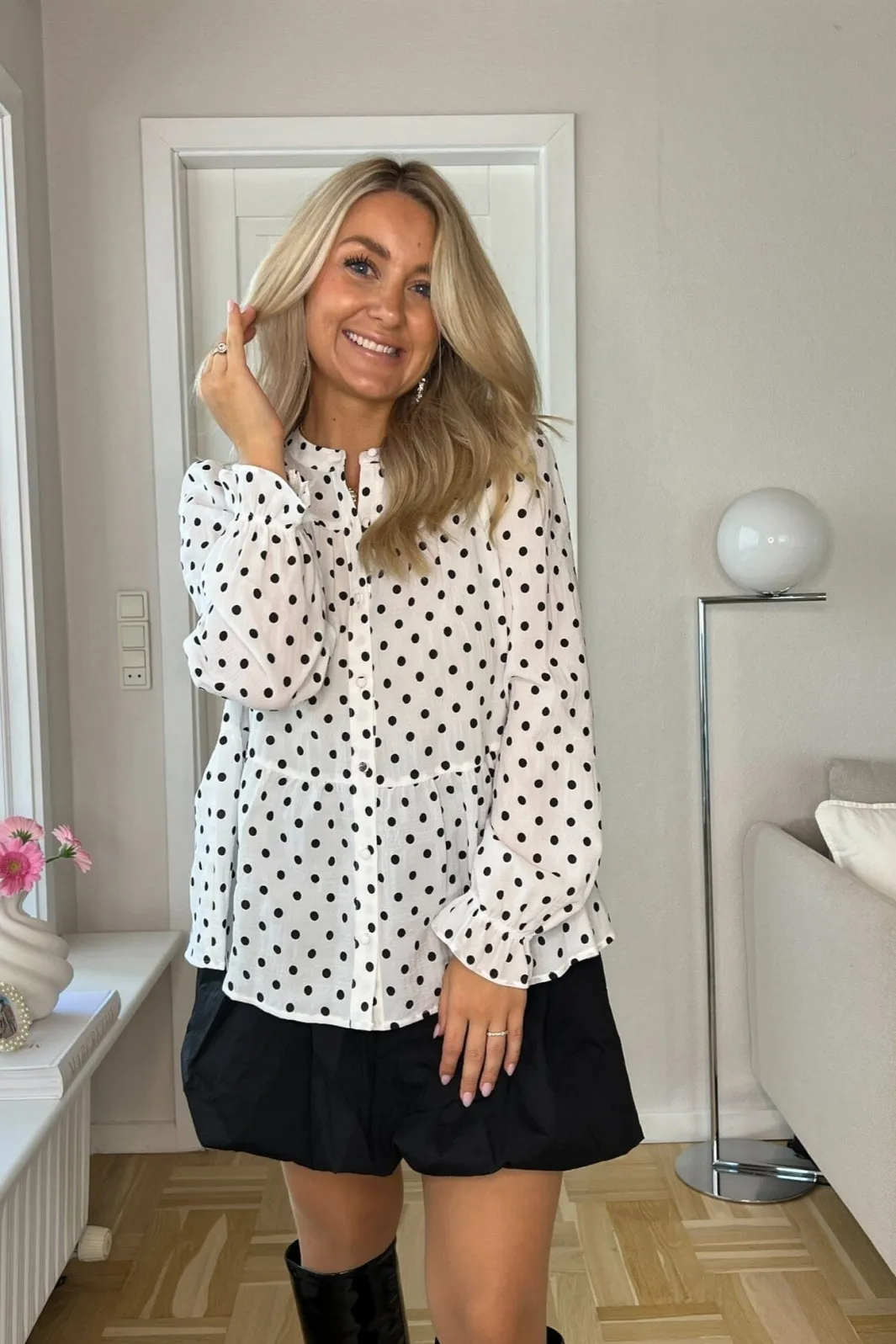 Discount Dot Blouse 127510B Bluser & Skjorter|Ammevenligt Tøj