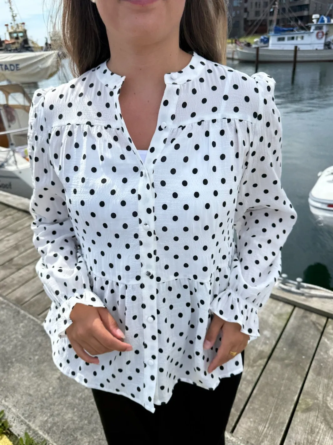 Discount Dot Blouse 127510B Bluser & Skjorter|Ammevenligt Tøj