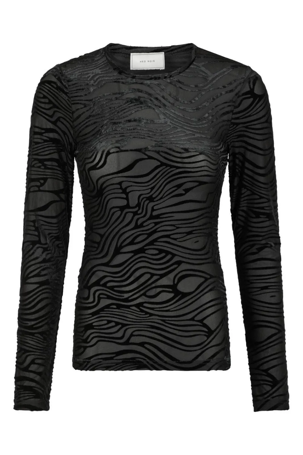 Neo Noir Bluser & Skjorter<Ella Zebra Burnout Blouse