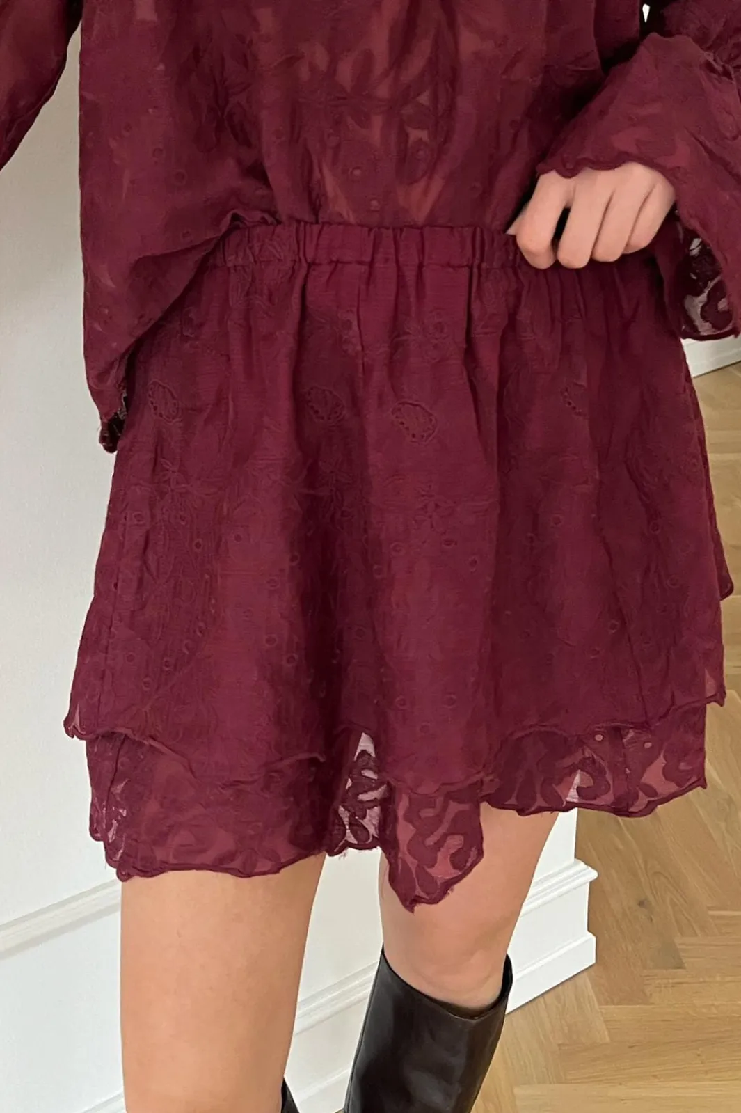 Discount Ellinoric Lace Mini Skirt 2576 Sæt 🛍️|Nederdele