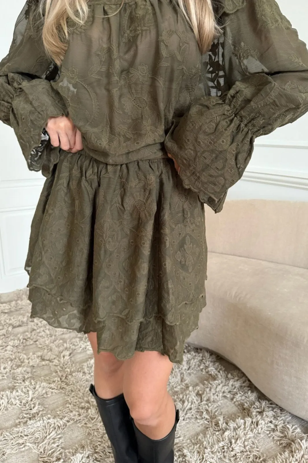 Discount Ellinoric Lace Mini Skirt 2576 Sæt 🛍️|Nederdele