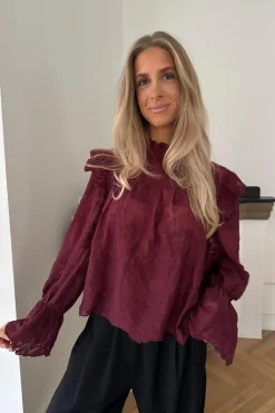 Outlet Ellinoric Lace Shirt 2550 Bluser & Skjorter|Sæt 🛍️