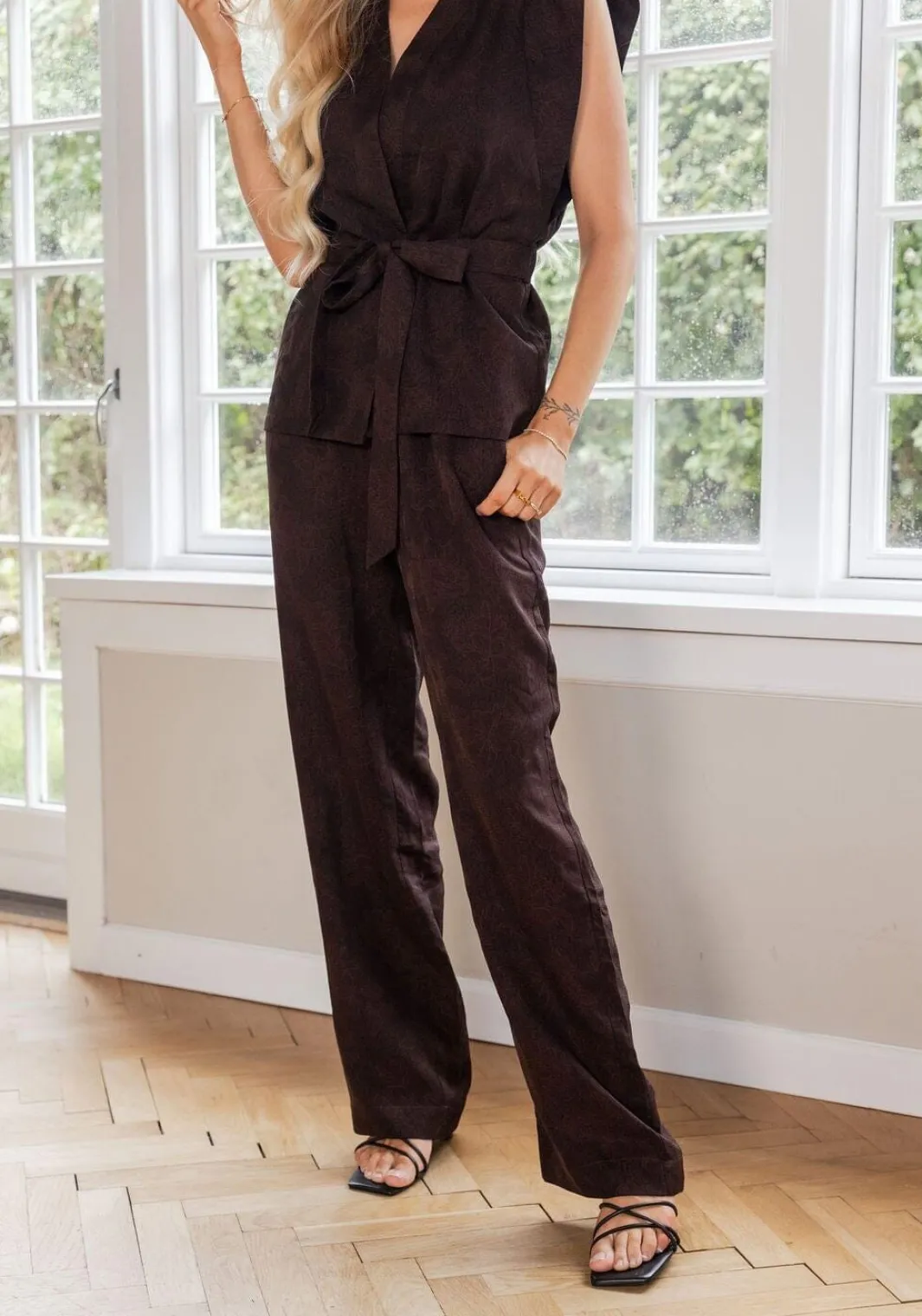 Sale Elsa Jacquard Pants 167096 Sæt 🛍️|Bukser, Jeans & Leggings