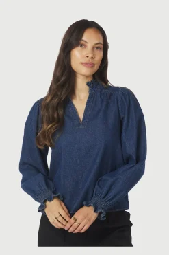 Sale Emmeline Denim Blouse 164434 Bluser & Skjorter
