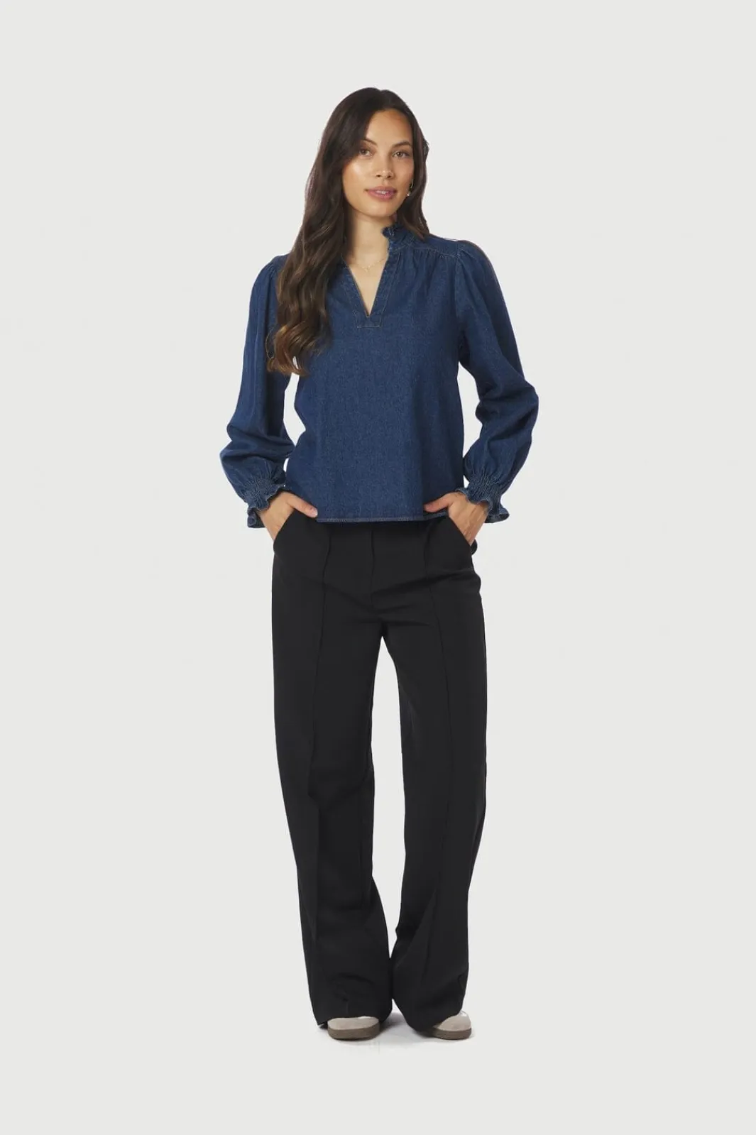 Sale Emmeline Denim Blouse 164434 Bluser & Skjorter