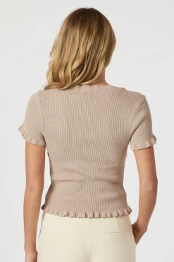 Discount Esla Frill Knit Tee 164432 Bluser & Skjorter|Strik