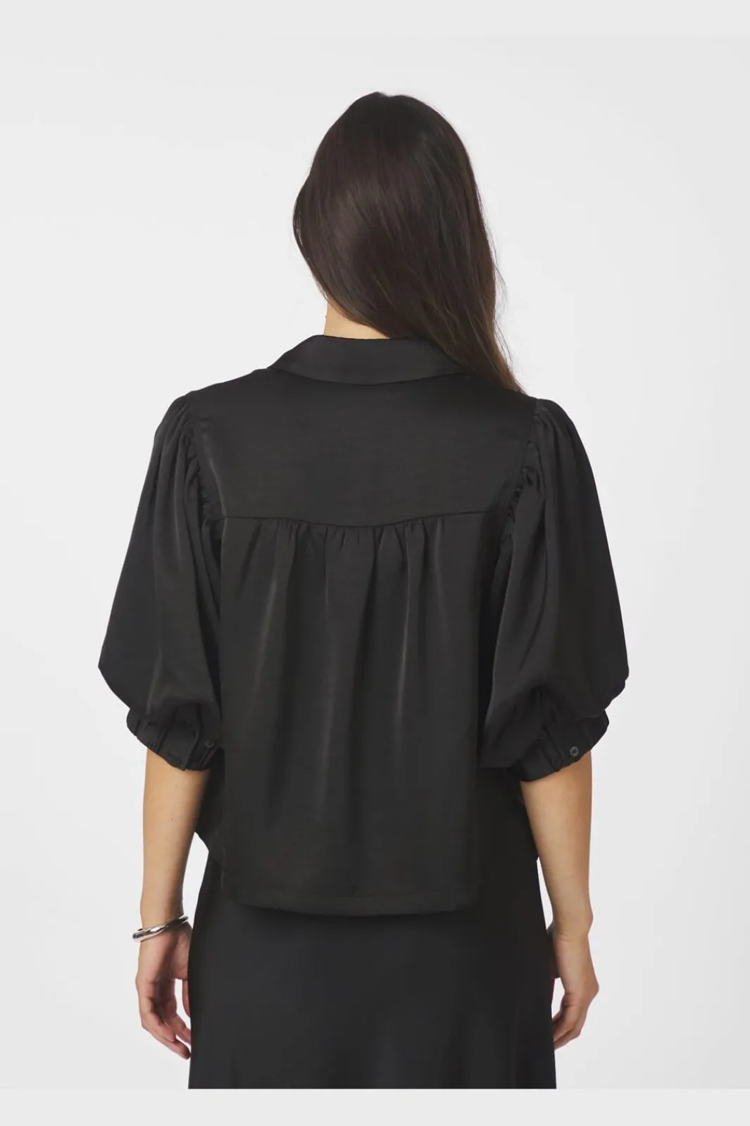 Neo Noir Bluser & Skjorter|Ammevenligt Tøj<Etta Heavy Sateen Shirt 167036