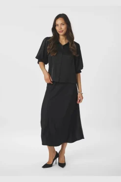 Neo Noir Bluser & Skjorter|Ammevenligt Tøj<Etta Heavy Sateen Shirt 167036