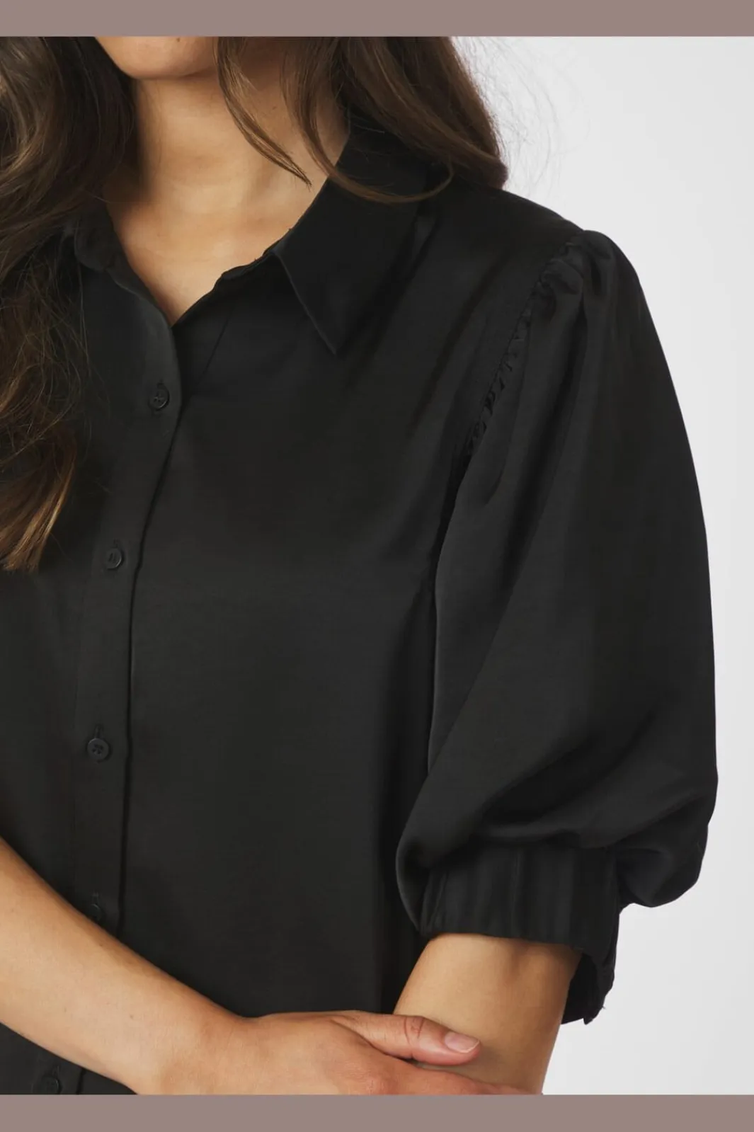 Neo Noir Bluser & Skjorter|Ammevenligt Tøj<Etta Heavy Sateen Shirt 167036