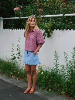 Neo Noir Bluser & Skjorter|Ammevenligt Tøj<Etta Soft Stripe Stone Shirt 166416