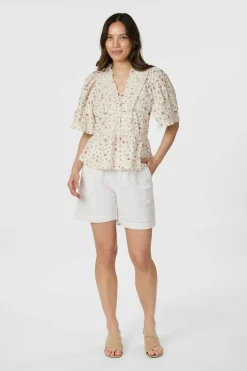 Neo Noir T-Shirts & Toppe<Evienne Floral Blush Top 626