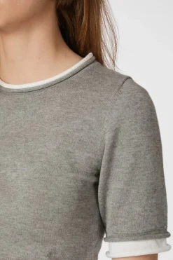 Neo Noir Strik|Bluser & Skjorter<Fauna Double Knit Tee 166372