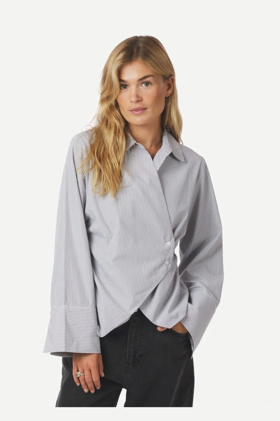 Neo Noir Bluser & Skjorter|Ammevenligt Tøj<Fenli Striped Shirt 165677