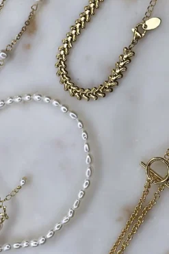 Mellow Moon Armbånd<Ferskvandsperle Armbånd