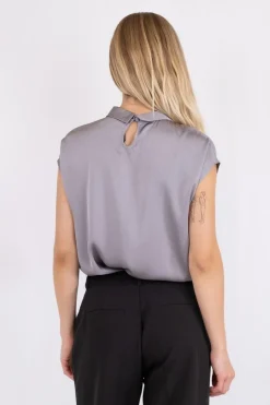 Neo Noir Bluser & Skjorter<Fleur Drapy Satin Blouse