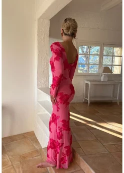 BYIC Kjoler<Floraic Mesh Dress A23862