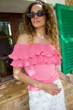Outlet Flounce Top C424 T-Shirts & Toppe