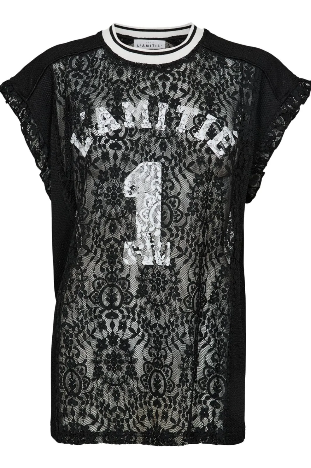 Sale Football Lace Frill Top HL10124 T-Shirts & Toppe