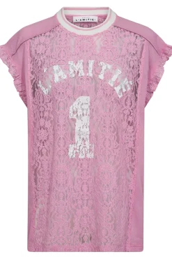 Haute L'Amitié T-Shirts & Toppe<Football Lace Frill Top HL10124