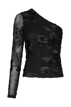 Neo Noir Bluser & Skjorter<Friana Big Flower Mesh Blouse 167272