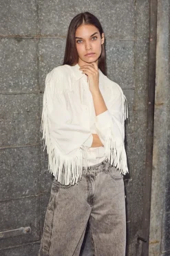 Haute L'Amitié Bluser & Skjorter|Ammevenligt Tøj<Fringe Shirt HL10298