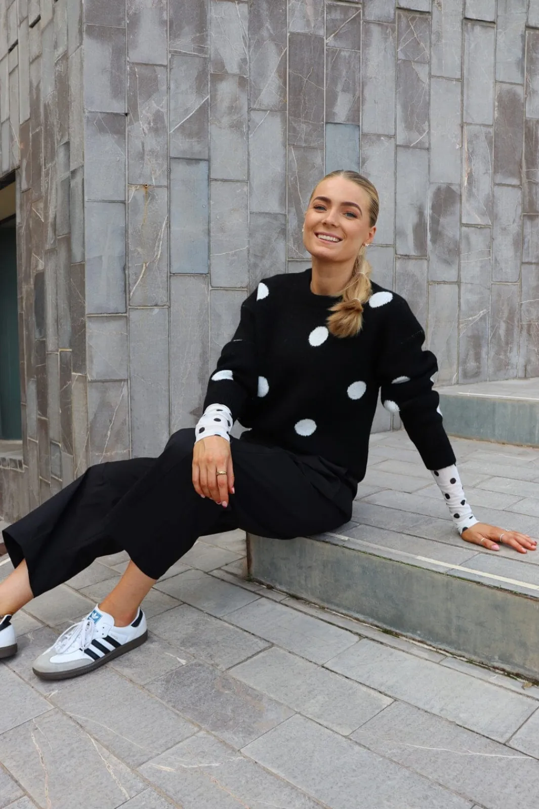Best Fro Dot Pullover 22344 Strik|Bluser & Skjorter