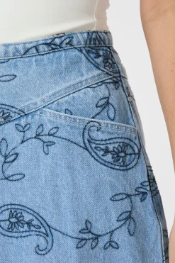 Discount Gabani Embroidery Denim Skirt 165223 Sæt 🛍️|Nederdele