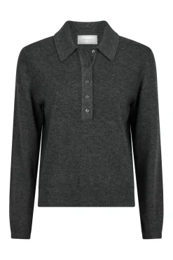 Neo Noir Bluser & Skjorter<Genea Knit Polo Blouse 163891