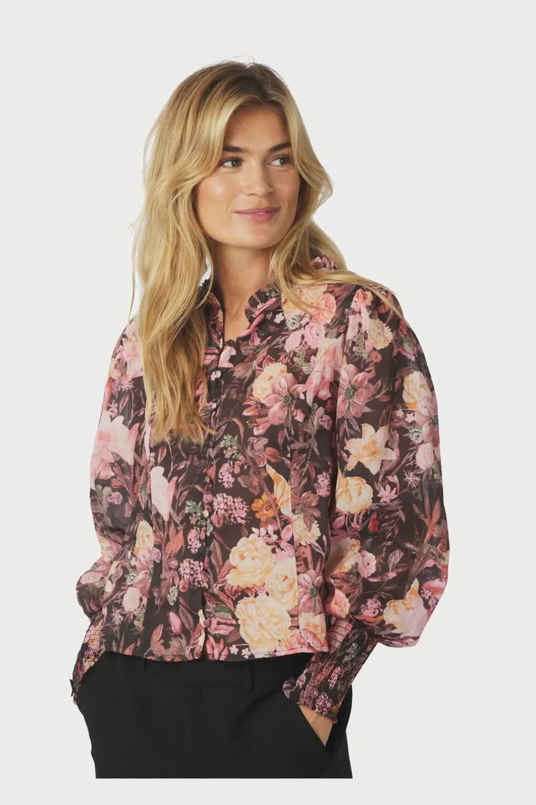 Neo Noir Bluser & Skjorter|Ammevenligt Tøj<Gilda Big Flower Blouse 166925