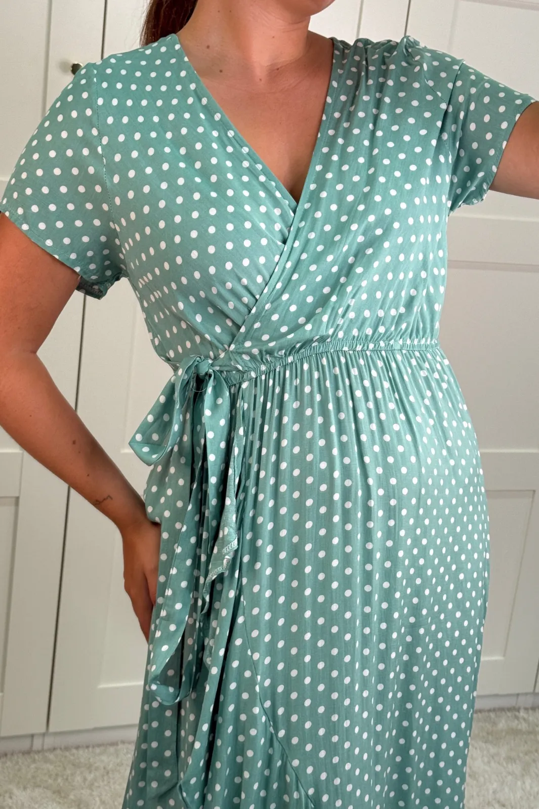 Outlet Ginevra Dot Wrap Dress Kjoler