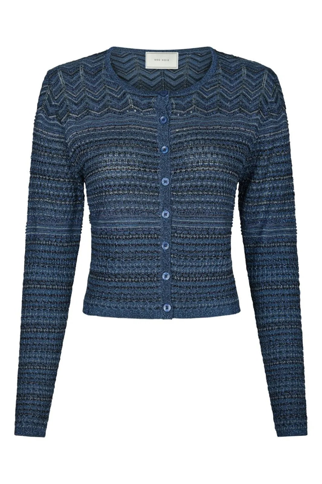 Neo Noir Cardigans|Ammevenligt Tøj<Gini Chevron Knit Cardigan 166461