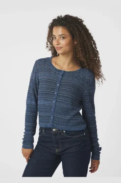Neo Noir Cardigans|Ammevenligt Tøj<Gini Chevron Knit Cardigan 166461